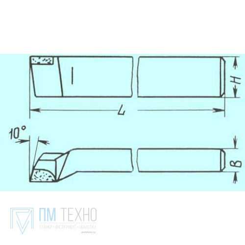 Проходной отогнутый резец т15к6 чертеж
