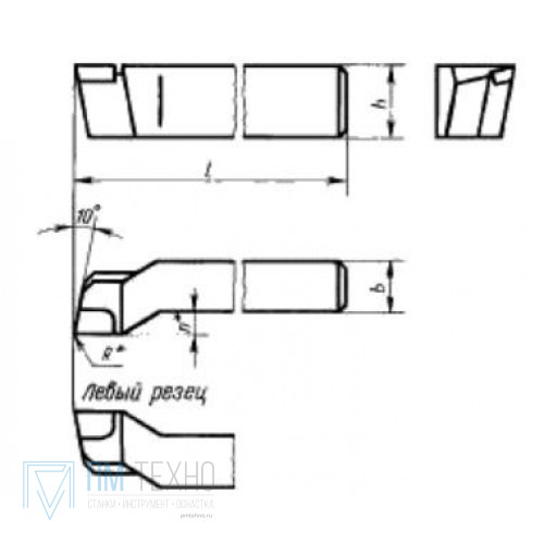 Токарный проходной упорный резец имеет главный угол в плане