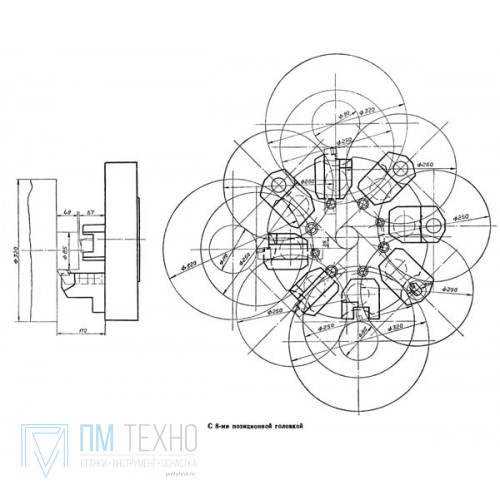 Чертеж револьверной головки